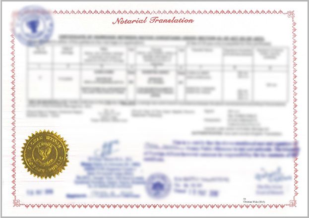 ミャンマーの結婚証明書
