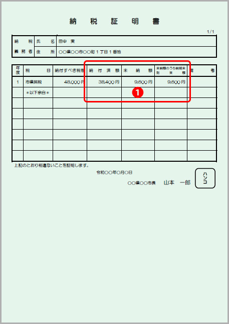 納税証明書