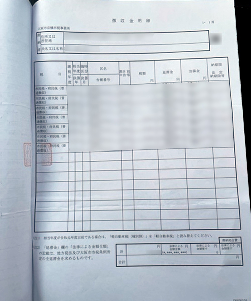 徴収金明細
